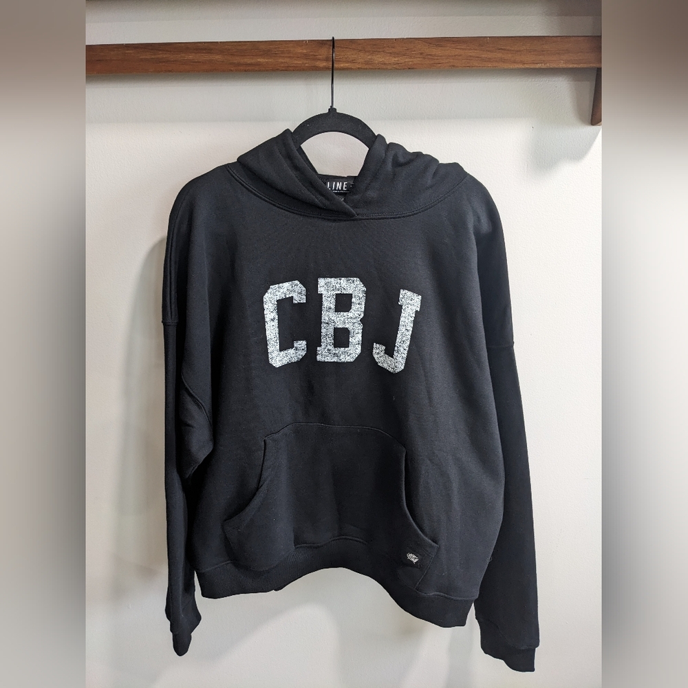 Line Change CBJ ladies Columbus Blue Jackets Black Hooded Sweatshirt Size Large